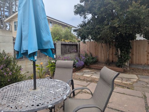 Patio with table